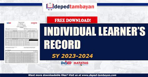 deped tambayan free download|All New! Individual Learner's Record, Free Download .